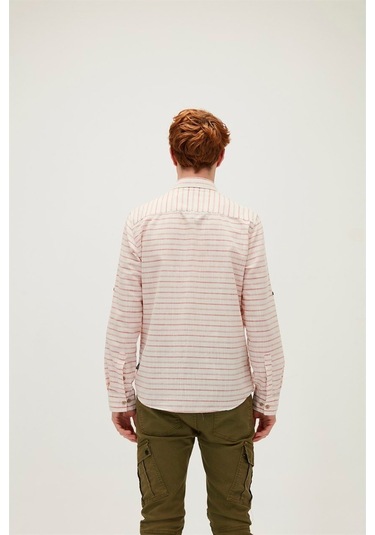 Bad Bear Marshall Erkek Kırmızı Klasik Yaka Gömlek 210130010-RED Kırmızı