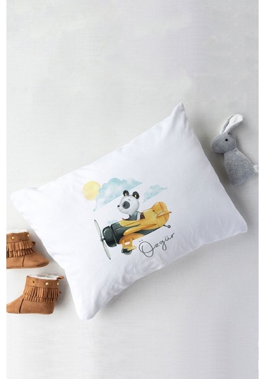 Lilabio %100 Organik Isme Özel Isimli Yazlık 10lu Hastane Çıkışı Panda Ekru