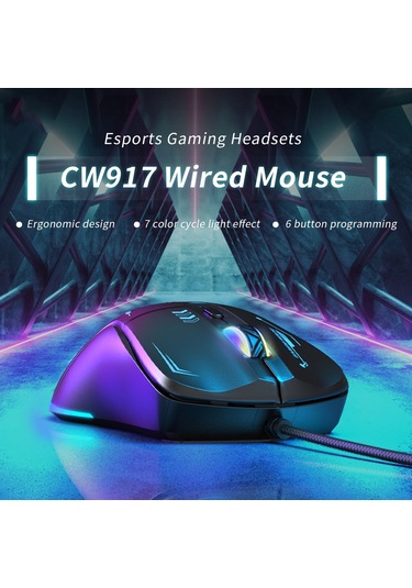 Onıkuma Cw917 Rgb 3600dpı Kablolu Fare Siyah Diğer