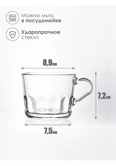 Lumınarc Çay Ve Kahve İçin Güzel Şeffaf Cam Kupa 2 Adet 316812167 Beyaz