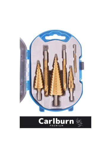 Özel Üretim Çift Yiv Sistemli Çatlatmadan Kesim Kademeli Matkap Ucu Sac Delme 6 Parça Panç Seti