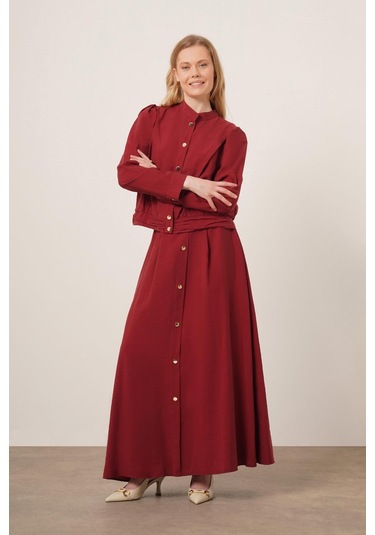 Ftz Women Kadın Modal Etekli Takım Bordo 31174 Bordo