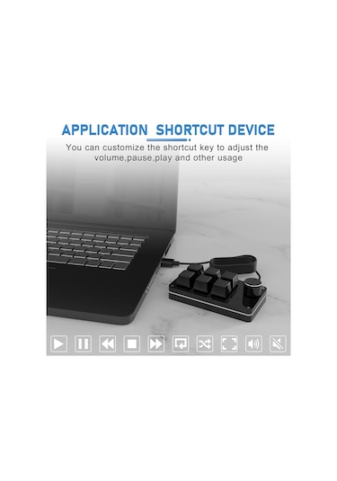 Geeksen Tek Elle Rgb Mekanik Mini Klavye - 6 Tuşlu, 1 Düğmeli, Makro Programlanabilir Usb Klavye