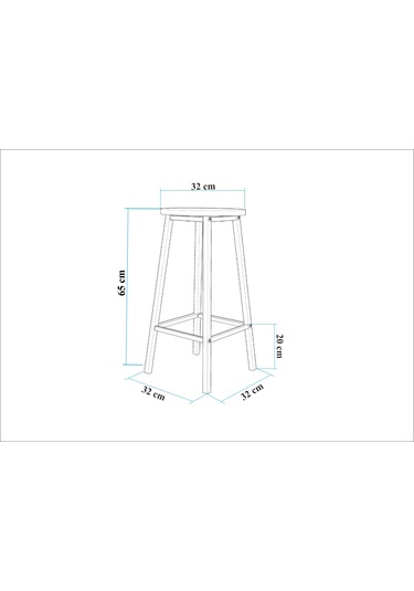 Esyala Riva 2'li Tabure Karina Beyaz