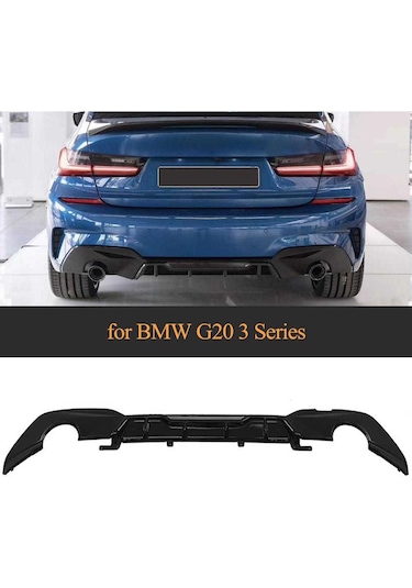 Bmw 3 Serisi G20 M Performans Difüzör Parlak Siyah Piano Black