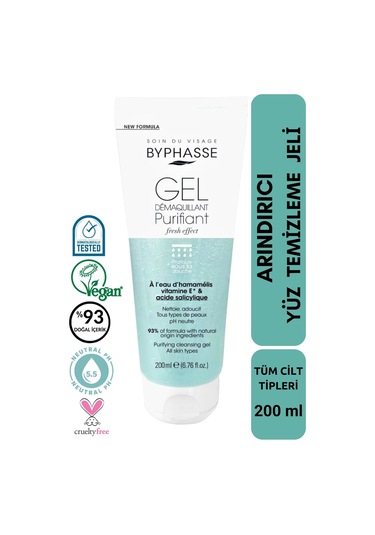 Byphasse Arındırıcı Yüz Temizleme Jeli Tüm Cilt Tipleri 200 ML