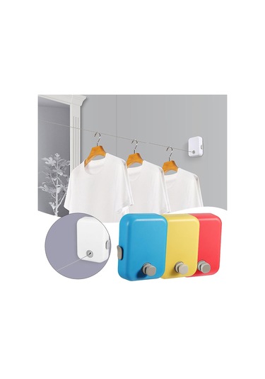 Ganzhoushop Duvara Monte Görünmez Çamaşır Askısı Ev İçin Ağır Hizmet Tipi Çamaşır Kurutma Çamaşır Askısı Balkonlar İçinbeyaz Çok Renkli