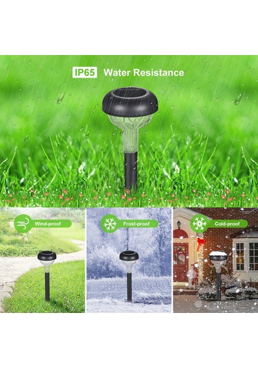 Tomshine 6 Adet Led'ler Dış Mekan Güneş Enerjili Lamba Sıcak Beyaz