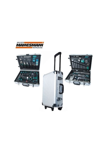 Mannesmann 29077 Alüminyum Çantalı Tekerlekli Alet Seti 159 Parça