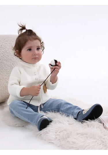 Zaan Brand Çocuk Düğmeli Kardigan 466521118 Sütlü
