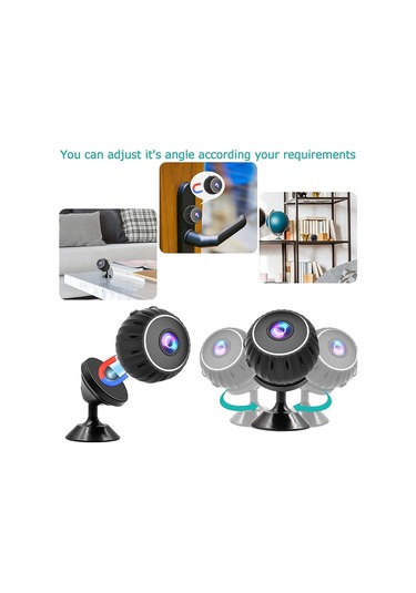 Geeksen Ev Güvenliği Mini Kamera, Hareket Algılama Ve Ir Gece Görüşü, Kablosuz Bataryalı, Hd Video Kayıt, Bebek/pet İzleyici