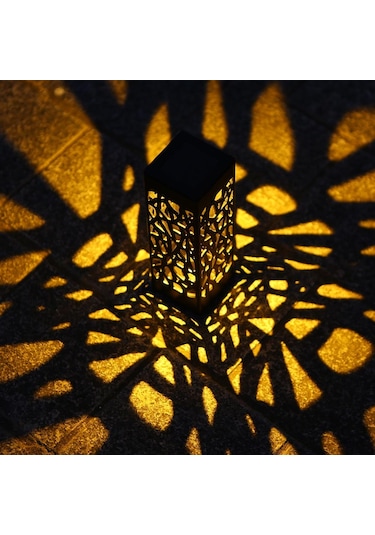 Tomshine Dc2v Güneş Enerjili Enerji Led'leri Çim Lambası İçi Boş Desen Tasarımı Aydınlatma Sensörü Dekoratif