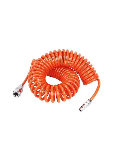 3/6/9/12/15m Pu Hava Kompresörü Hortumu Tüpü Yay Benzeri Hava Hortumu Esnek 6x4mm Transparent 6m-c Fitting