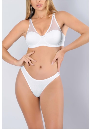 Auw Olıvıa Tüllü Toparlayıcı Sütyen Aydinunderwear Beyaz