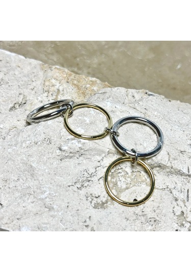 4'lü Gold-silver Sade Yüzük Çok Renkli