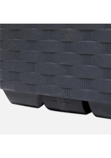 Bahçe Balkon Plastik Sandık 340 Litre Antrasit