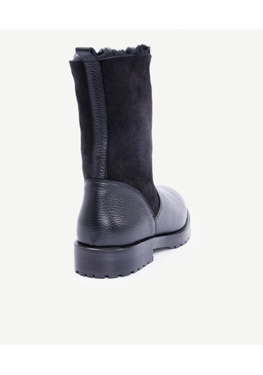 Yargıcı İçi Kürklü Deri Uzun Bot 25kkay4020x 001 Siyah