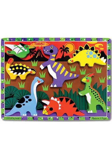 Melissa And Doug Ahşap Tombul Yapboz Dinozorlar