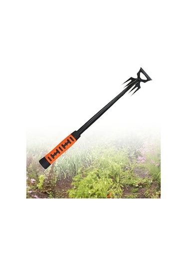 Suntek Tarımsal Kazma Arka Bahçe Manuel Ot 5 Pençe Ayıklama Çektirmesi Turuncu 38 CM