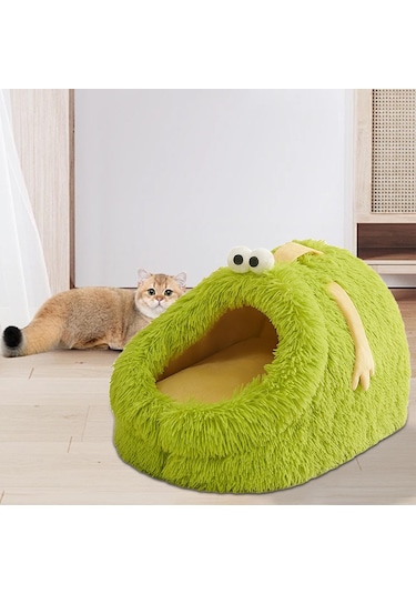 Homyl Kedi Evi Evcil Hayvan Yatağı Sıcak Yıkanabilir Yastık