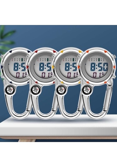 Pazly Dağ Tırmanışı Saati Çok Fonksiyonlu Paslanmaz Çelik Kancalı Kırmızı Saat Çok Renkli