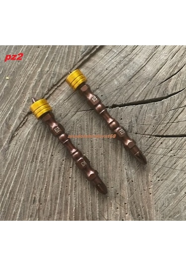 Dmax Pz2 Stoplu Vida Sıkma Ucu Mıknatıslı Çift Yönlü Yıldız Bits Uç 10 Adet Matkap Ucu