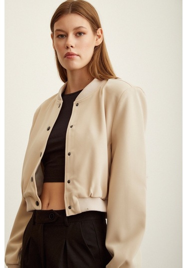 Never More Astarlı Çıt Çıtlı Mont Bej