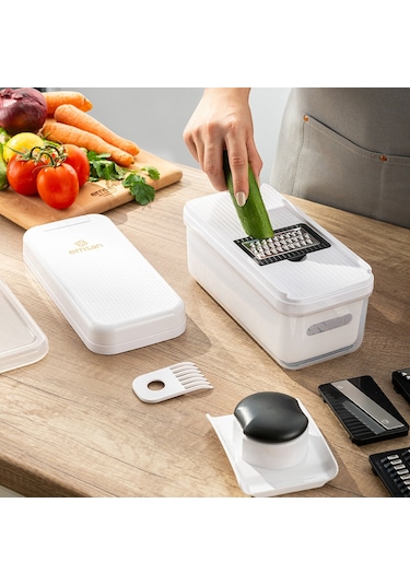 Emsan Smart Hazneli Doğrayıcı 8 Parça Beyaz