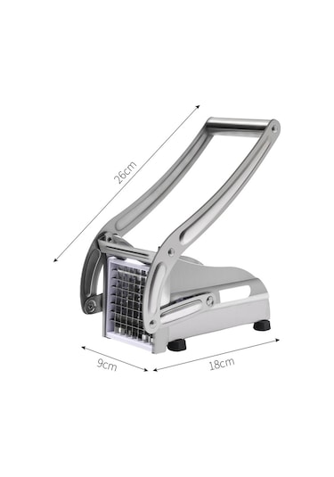 Suntek Fransız Kızartma Kesici Patates 2 Bıçaklı Manuel Gümüş Diğer