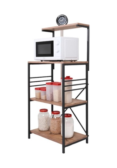 Çok Amaçlı Mutfak Rafı 134x60x40 Cm Siyah