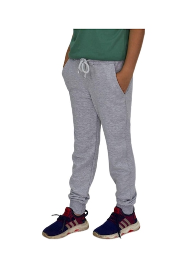 Çocuk Eşofman Altı Paça Manşetli Kız Erkek Bgl-st04726 Gri