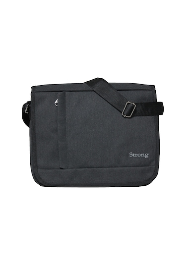 Unısex Kanvas Postacı Çantası Askılı Omuz Çantası Okul Çantası Körüklü Çapraz Çanta Pst01 Siyah Siyah