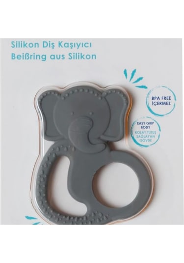 Babyjem 808 Silikon Fil Dişlik Gri