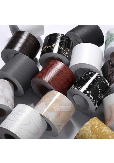 Novahub 5m Kendinden Yapışkanlı Duvar Kenarlığı Bordermarble Duvar Kağıdı - Güvenli Ve Şık Ev Dekoru Diğer