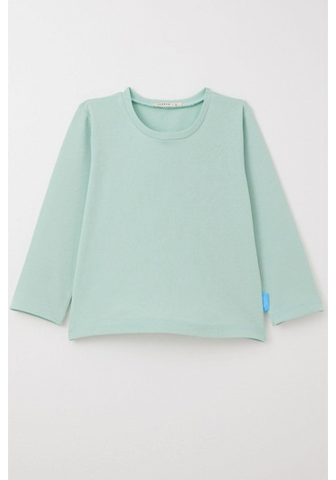Breeze Erkek Bebek Uzun Kollu Tişört Basic 9 Ay-3 Yaş, Mint Yeşili Mint Yeşili