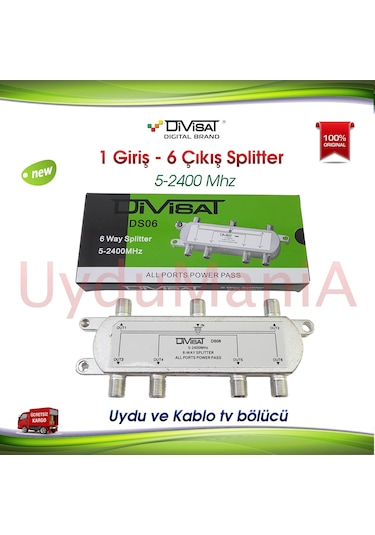 Divisat 1 Giriş 6 Çıkış 1/6 Splitter 5-2400