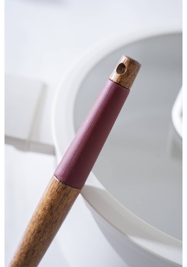 Evero Delikli Silikon Spatula - 28 Cm Kırmızı