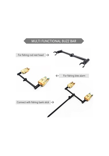 Qingmipy Balıkçılık M3/8 Vida 36cm Alüminyum Rakuru - Uyarlanabilir Olta Askısı, Hafif Ve Korozyon Direnci, Alarm Ve Rest Uyumlu