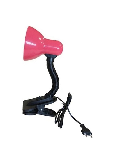 Mobgift Kıskaçlı/mandallı Spiralli Retro Öğrenci Çalışma Masa Lambası Pembe
