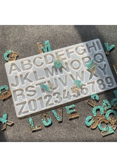 Maoyaya Reçine Dijital Harf Kalıpları Dekorasyon Silikon Kalıbı El Yapımı Aksesuar Çok Renkli
