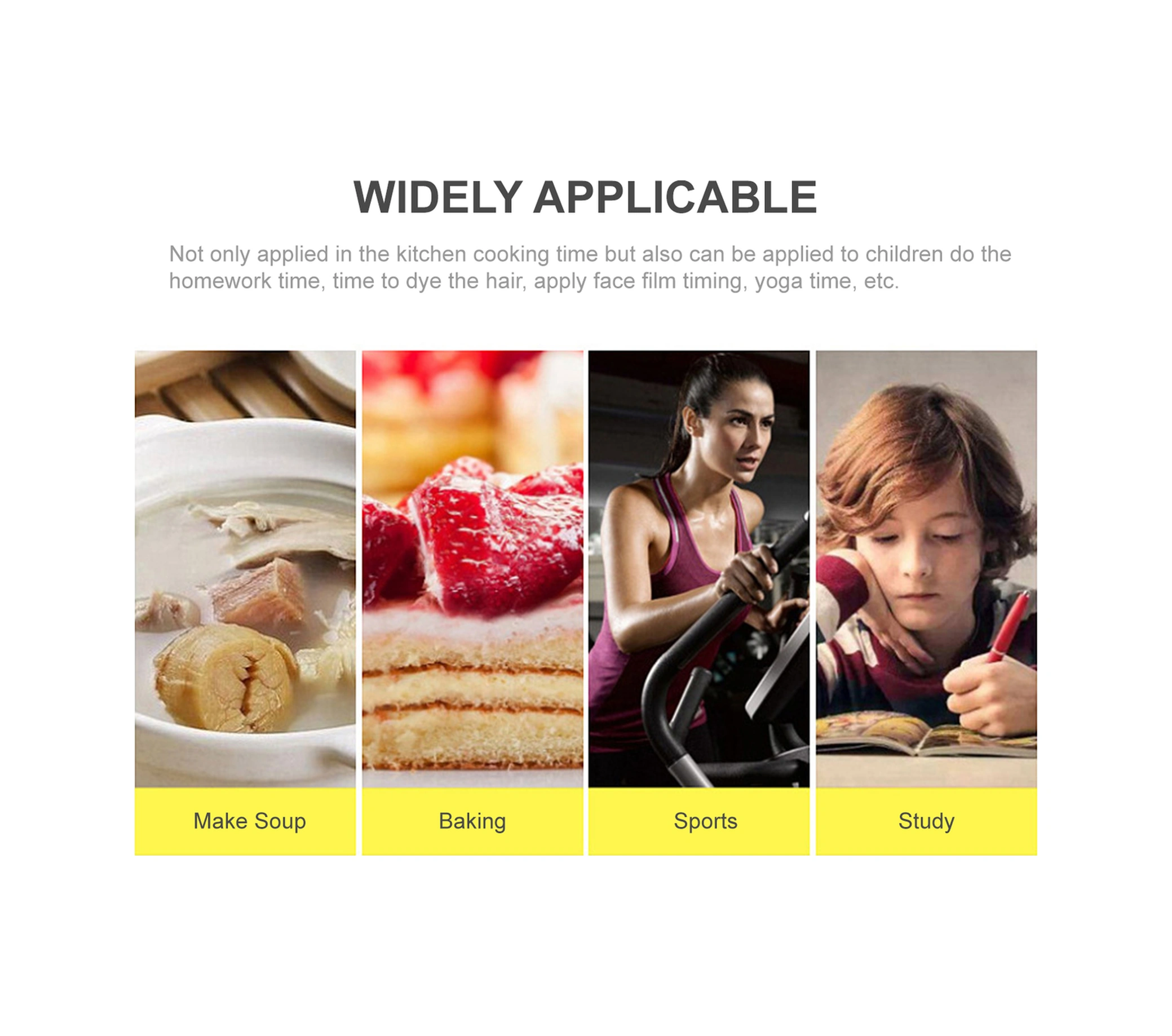 Youtek Yeşil Manyetik Mutfak Zamanlayıcı, Geri Sayım/duraklatma Fonksiyonu, Büyük Ekran, Yüksek Ses Pil Dahil Değil Yeşil