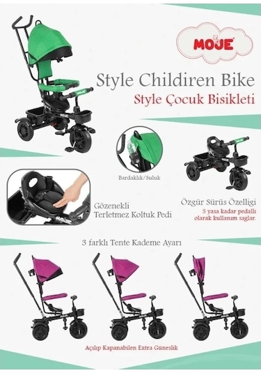 Moje Style Yeşil Bebek Bisikleti Yeşil