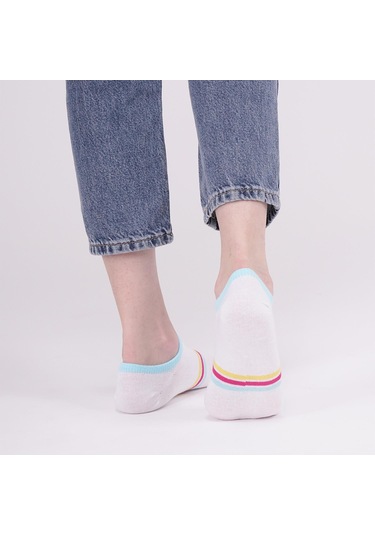 The Socks Company 3 Çift Desenli Kadın Babet Çorap Cok Renklı