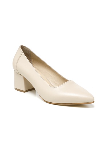 Topuklu/ Stiletto Kadın Rc-4003 Deriden Krem Krem