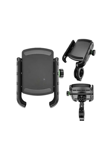 Motosiklet Gidon Ve Ayna Bağlantılı Motor Ve Bisiklet Uyumlu Telefon Tutucu 12-24w Hızlı Şarj - 9026988009317ynt