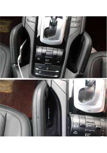 Moly 11-17 Porsche Cayenne İç Konsole Organizatörü, Abs Malzeme, Siyah, Telefon & Eşya Kutusu