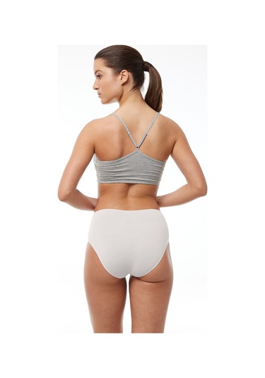 Malabadi Kadın Ekru 6 Lı Paket Modal Yüksek Bel Slip Külot 1955 Ekru