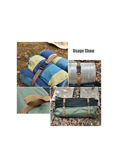 Xindoker Kahverengi Kamp Seyahat Paketleme Kayışları, 4 Adet, 135x2.5cm Pp Kordon, Taşınabilir Eşya Sabitleyici