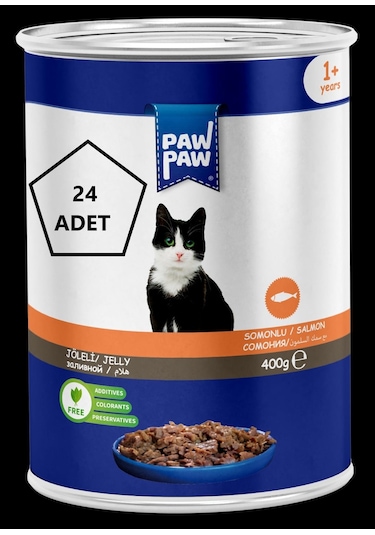 Paw Paw Jöleli Somonlu Yetişkin Kedi Konservesi 24 x 400 G