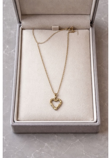 Vintage Kalp Kolye Gold